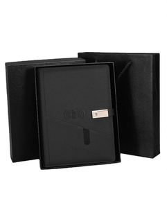 Customized Logo Multi Functional <b>A5</b> Wireless Charging Smart <b>Notepad</b> PU Leather Journal Notebook Set with USB - Product Image 1