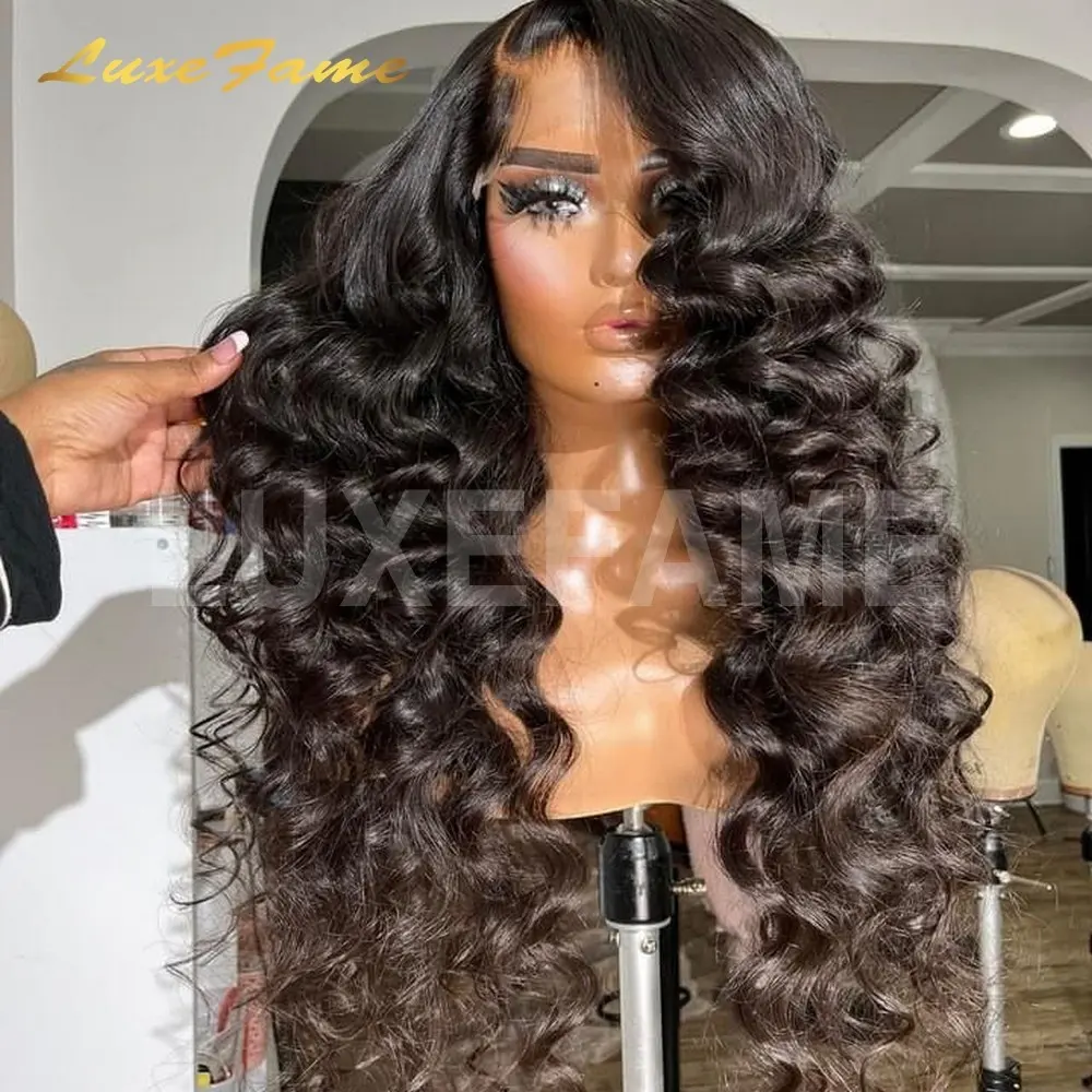 Wig Frontal Hair Weaves gaya Eropa, Wig depan renda Hd tanpa lem Band Selastic, sampel gratis Wig penutupan renda 6x6 Hd