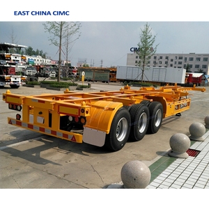 Remorque châssis <span class=keywords><strong>porte</strong></span>-conteneurs 3 <span class=keywords><strong>essieux</strong></span> 40 pieds 40 tonnes avec pont antidérapant pour transporteurs de conteneurs - Product Image 5