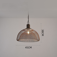 Lustre industriel rétro en fer forgé, cage à oiseaux ovale E12, LED à économie d'énergie, hauteur réglable, petite lampe suspendue pour restaurant et bar