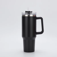 Cangkir Es Vakum Stainless Steel 40oz Generasi Kedua Lintas Negara dengan Sedotan, Desain Minimalis Modern, Dapat Dikustomisasi, Portabel 6-12