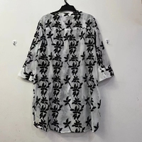 Lots de surplus de stock – Blouse brodée en polyester à manches courtes style chinois pour femme grande taille