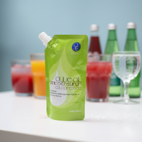 Pochettes à Boissons Anti-Fuite et Portables, Réutilisables et Légères, avec Impression Personnalisée, pour Jus et Boissons Froides en Déplacement