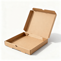 Boîte à pizza pliable imperméable de qualité export, personnalisée 27*27*4.5cm, logo imprimé, boîtes en carton kraft écologiques et résistantes