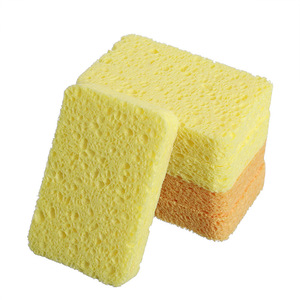 Esponja rectangular de pulpa de madera ecológica para limpieza de cocina, lavado de platos, ollas y sartenes - Product Image 4