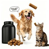 OEM Muscle Gain Multivitamin Chew Treats untuk Anjing & Kucing Meningkatkan Kesehatan Pencernaan, Membangun Otot, Mendukung Kekebalan Tubuh, Tinggi Protein