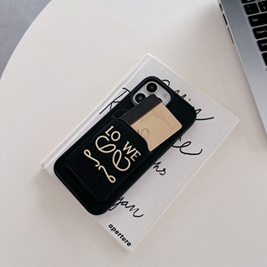 Custodia in pelle di design urbano di lusso per <span class=keywords><strong>iPhone</strong></span> 16 15 14 <span class=keywords><strong>13</strong></span> <span class=keywords><strong>Pro</strong></span> Max Foil oro lettera <span class=keywords><strong>protezione</strong></span> antiurto stile urbano - Product Image 6