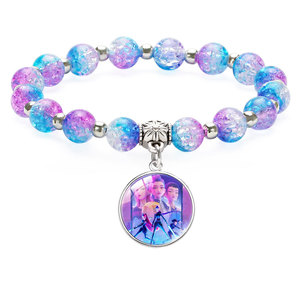 <span class=keywords><strong>Bracelet</strong></span> en perles de cristal tendance 2026, pendentif K-pop, <span class=keywords><strong>bracelet</strong></span> en perles de glace craquelée, cadeau, <span class=keywords><strong>bracelet</strong></span> pour enfants - Product Image 5