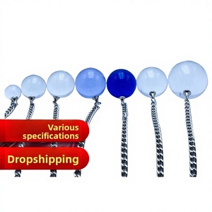 Đồ chơi tình dục tự sướng bằng thủy tinh trong suốt hình cầu, dành cho nữ, kiểu Backcourt Beads, mã 05, đóng gói hộp gấm. - Product Image 1