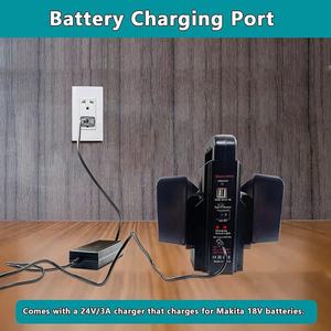 150W Tragbarer Stromversorgungswechselrichter für Makita 18V Akku 2-Kanal Stromgenerator USB-Ladestation - Product Image 4