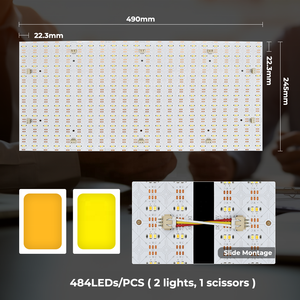Lámina LED Flexible Blanca Ajustable, DC24V 40W 484LEDS 490*245mm, Ultra Alto CRI, 2700K+6500K, para Retroiluminación de Cajas de Mármol - Product Image 5