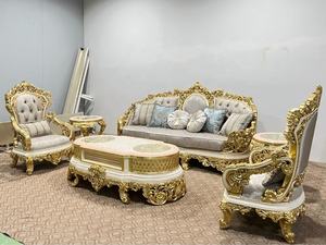 Türkisches Luxus Antik Traditionell Schwarz Gold Afrikanisch Klassisch Barock Königlich Handgeschnitztes <span class=keywords><strong>Sofa</strong></span>-<span class=keywords><strong>Set</strong></span> Wohnzimmermöbel-<span class=keywords><strong>Set</strong></span> - Product Image 5