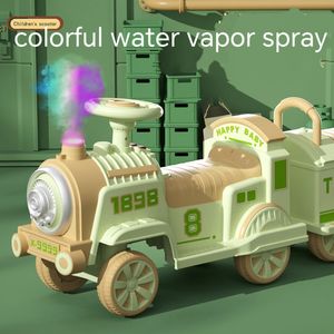 Cool Treinvormige Vierwielige Ride-On Auto Single/Dualdrive Accu-Aangedreven Elektrische Speelgoed Muziek Lichteffecten Veilig Voor Kinderen Jongens - Product Image 2