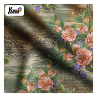 Tissu en viscose rayonne à motif floral imprimé numériquement, vente en gros personnalisée, best-seller pour vêtements et robes
