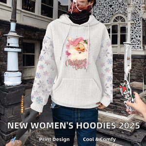 Nouveau style 2026 – Sweat à capuche décontracté pour femme en tissu gaufré respirant à manches longues 100 % polyester - Product Image 2