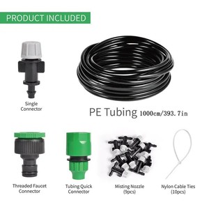 100FT Adjustable Garden Drip Irrigation Kit Patio Lawn Care Automatic Watering System Adjustable Curved Universal Sprinkler Head - Product Image 5