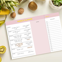 Bloc-notes magnétique à feuilles détachables, planificateur hebdomadaire, liste de courses et liste de tâches personnalisée, nouveau design hybride, avec support fabricant, bloc-notes calendrier