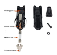 1to2 Car Cigarette Lighter Power Charger Adapter Cable Two-Way Socket Splitter Wire avec Female Sockets 10A Fuse Plug Connector
