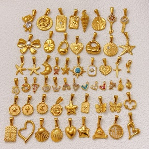 Crea la Tua Collana con Charm Personalizzabile in Oro 18k 24k Acciaio Inossidabile Fai-da-Te con Charm a Forma di Pesce Aragosta Gelato Gioielli Creativi - Product Image 5