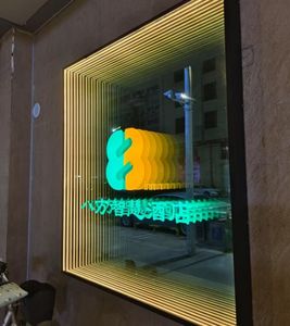 कस्टम बड़ा नेतृत्व इन्फिनिटी मिरर नेऑन लोगो साइन शॉप दीवार सजावट व्यवसाय नीऑन साइन - Product Image 4