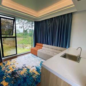 Contenedor prefabricado moderno, casa de cápsulas, sistema de control inteligente móvil para hoteles, centros comerciales, edificios de oficinas, panel sándwich construido - Product Image 5