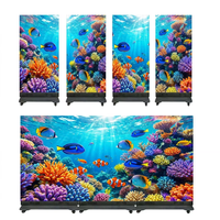 Pantalla LED Plegable para Interiores Gob P1.2 P1.5 P1.8 P2.5, Cartel Digital Portátil, Video Wall LED para Capacitación