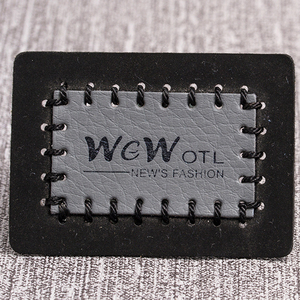 Groothandel Hoge Kwaliteit Op Maat Geperst Geëtst Logo Kleding Lederen Label Zwarte Lederen <span class=keywords><strong>Patch</strong></span> voor Kleding - Product Image 5