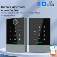 Sistema de Control de Acceso para Puerta con Seguridad WiFi, Impermeable IP67, Huella Dactilar, Tarjeta RFID, Pantalla Táctil, Bluetooth, Contraseña, TTLock