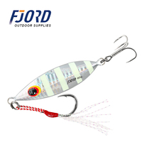 Leurres de pêche coulants en métal FJORD 30g 40g 60g avec yeux 3D simulés, appâts jig pour poissons d'eau salée