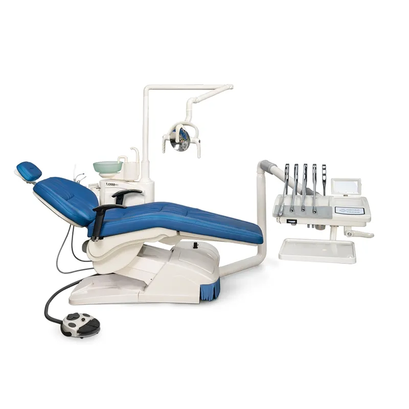 En iyi hastane kliniği diş enstrüman CE onaylı elektrik ekonomik ucuz dişçi sandalyesi diş ünitesi ekipmanları fiyat üst monte