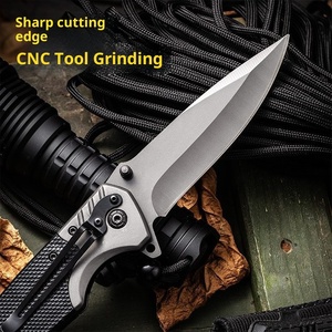Couteau pliant tactique de survie portable en gros, lame en acier inoxydable personnalisée, logo laser en aluminium pour le camping et le bricolage - Product Image 3