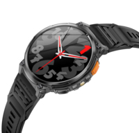 Montre connectée robuste pour homme K66, grand écran 1,85 pouces, batterie 730 mAh, lampe torche LED, étanche 3 ATM, montre connectée de sport d'extérieur
