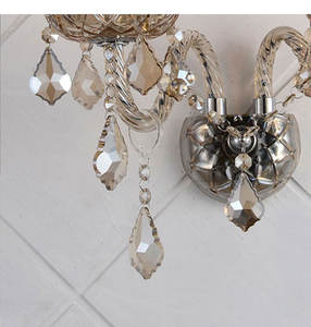 Estilo europeo 2 luces Ember de cristal de la pared de la lámpara - Product Image 3