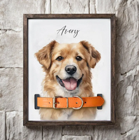 Cadre photo en bois pour empreintes de pattes de chien et de chat, cadre en argile pour empreintes de mains et de pieds de bébé, souvenir commémoratif pour animaux de compagnie