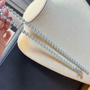 Collana di <span class=keywords><strong>perle</strong></span> finte di acqua di mare di cristallo di Akoya, collana di <span class=keywords><strong>perle</strong></span> artificiali da 55cm, 8mm, <span class=keywords><strong>collane</strong></span> di perline alla moda - Product Image 5