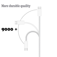 Cable USB C a USB C Trenzado de Alta Calidad, 1M (3.3 Pies), Cable de Carga y Datos Tipo C para Teléfonos iPhone Serie 17, 16 y 15
