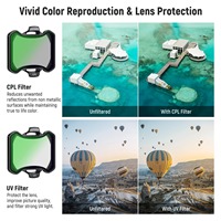 NEEWER Lot de 6 filtres pour DJI Avata 2 UV CPL ND8 ND16 ND32 ND64 Accessoires pour lentilles en verre à densité neutre pour la photographie par drone