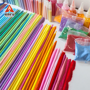 Sabbia Colorata per Parco Giochi per Bambini, Prodotta a Macchina, 40-80 Mesh, per <span class=keywords><strong>Pittura</strong></span> con Sabbia Fatta a Mano, 72 <span class=keywords><strong>Colori</strong></span>, Ecologica, Non Tossica, Durata 1 Anno - Product Image 1