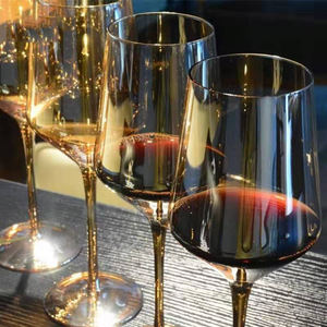 Copa de vino dorada de gran capacidad, copa de champán pequeña - Product Image 1