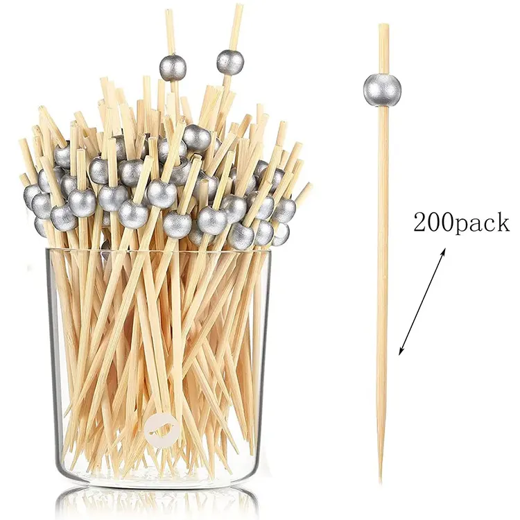 Newell 50 pcs 음식 과일 포크 추천 대나무 꼬치 수입 팔콘 대나무 꼬치 50cm 귀여운 동물