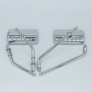 RETRO accessori moto specchietti rettangolari per moto moto moto in lega di alluminio convesso manubrio laterale specchietti - Product Image 3