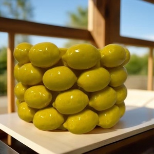 <span class=keywords><strong>Vase</strong></span> de table en céramique de porcelaine de qualité supérieure, simulation citron et fraise, pour la décoration intérieure - pour le salon et la décoration de bureau - Product Image 2