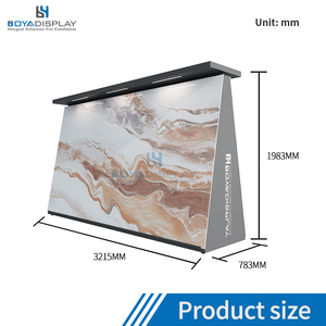 Boya Présentoirs Modernes Portables sur Pied en PVC Émaillé Effet Marbre, Matériaux Écologiques de Haute Qualité Personnalisés - Product Image 2