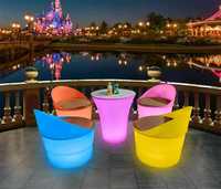 Chaise de table lumineuse, imperméable, en plastique écologique, moderne, pour jardin, portable, légère, pour camping en plein air, Taiyangmao TC-09