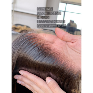 Cierre de Encaje HD 5x5 de Cabello Humano Remy, Cierre Frontal de Cabello Brasileño Liso, Doble Trama a Máquina, Nudos Decolorados - Product Image 4