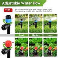 F162 Kit d'irrigation goutte à goutte Matériau PE de 30 mètres pour plantes en pot Utilisation en extérieur; Système d'arrosage