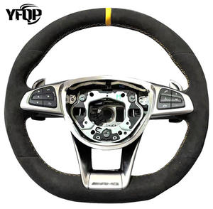 Para Mercedes Benz w205amg c63amg <span class=keywords><strong>a45amg</strong></span> volante de fibra de carbono CUSTOM forjado negro LED - Product Image 6