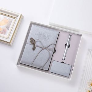 Customizede Nice Leather Pen Notebook Gift Set Promotional A5 Kawaii <b>Diary</b> Elastic Band Birthday Journal Gift Box With Name Card - Product Image 2