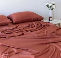 Ensemble de housse de couette moderne en bambou 100% pur tissé, 4 pièces, taille king, 300tc, garni de laine, toutes saisons, personnalisable
