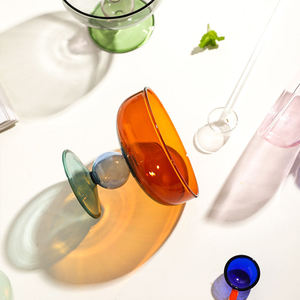 Vaso <span class=keywords><strong>de</strong></span> cristal <span class=keywords><strong>de</strong></span> 200ml <span class=keywords><strong>de</strong></span> colores con pie alto <span class=keywords><strong>para</strong></span> helado, postres, yogur, parfait, <span class=keywords><strong>para</strong></span> restaurante, <span class=keywords><strong>desayuno</strong></span>, batidos y zumos - Product Image 3
